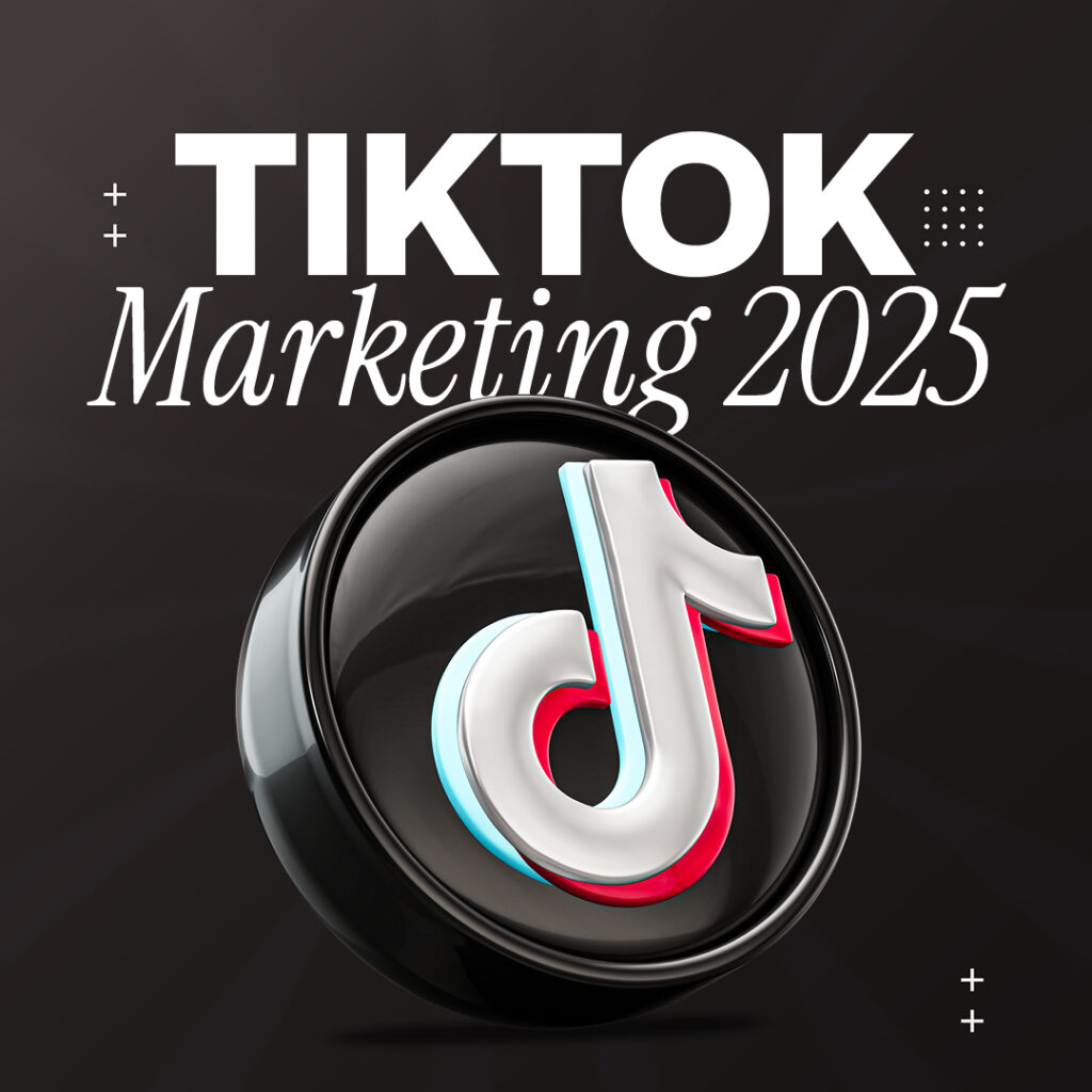 Schwarzes, glänzendes TikTok-Logo in einer runden Halbkugel vor dunklem Hintergrund; geeignet für Inhalte zu TikTok Marketing 2025, Trends und Strategien von Luxregia.